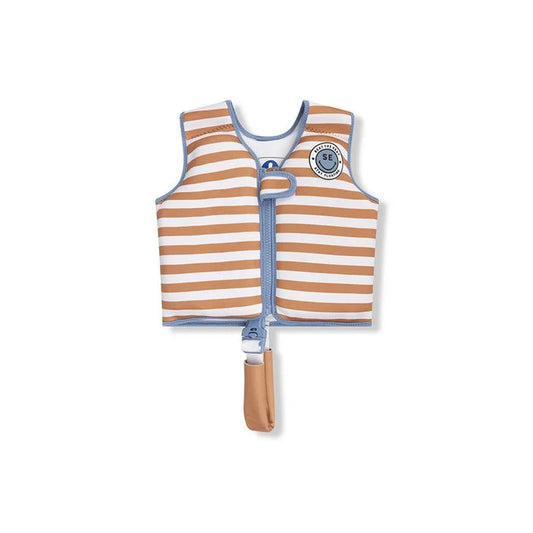 Swim Essentials | Softlines | Bruin/Wit Gestreept Zwemvest 2-3 jaar