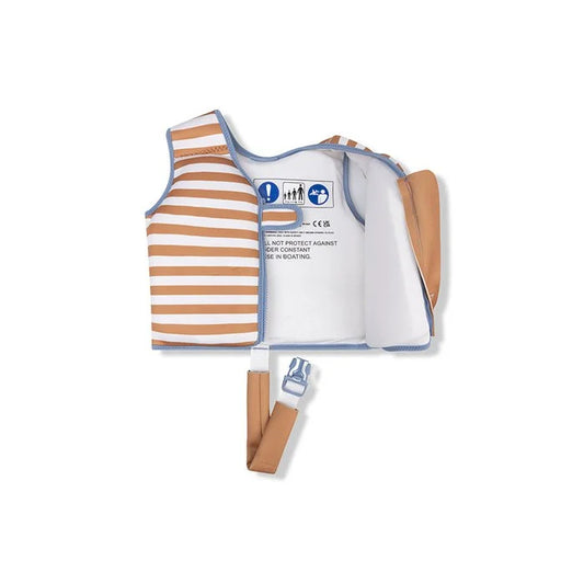 Swim Essentials | Softlines | Bruin/Wit Gestreept Zwemvest 2-3 jaar