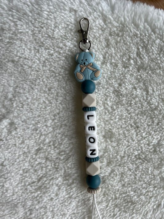 Sleutelhanger blauw beertje